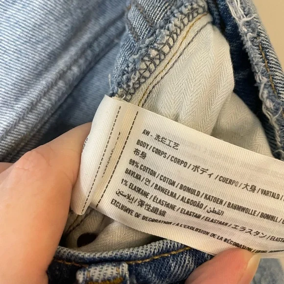 Abercrombie & Fitch Curve Love The ‘90s Straight Ultra High Rise Vent Hem Jeans - Picture 3 of 11